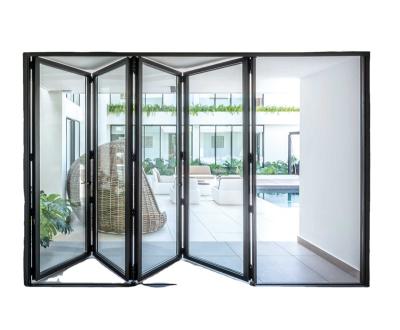 China CBMmart Folding Heat Insulation Aluminum Doors Canadian Standard Glass Door Aluminum Frame for sale