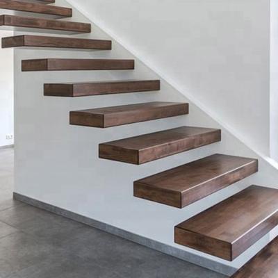 China CBMMART Hot Sale Modern Design Indoor Wooden Staircase Step Floating Stairs for sale