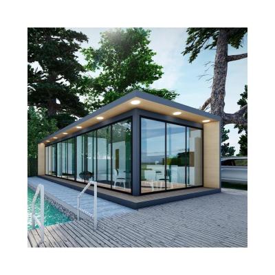 China Modern Hot Sale Movable Prefab Houses Garden Modern Outdoor Aluminum Buildings Louvre Roof System Container House for sale