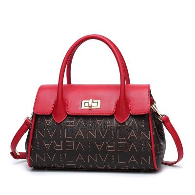 China Fashion Women 2021 New Arrival Unique Top Handle Bag Women Letter Printed PVC Handbag for sale