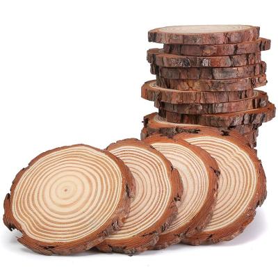 China Custom Decorative Eco-friendly Natural Rustic Natural Unfinished Europe Birch Wood Log Slices For DIY Crafts for sale