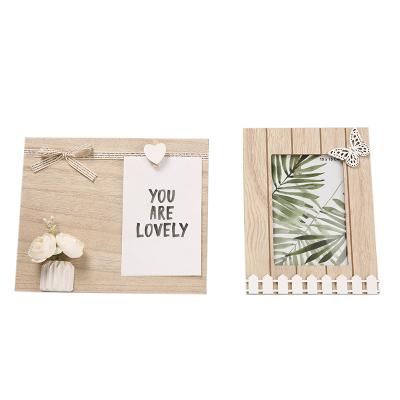 China Eco-friendly Gift Picture Decoration Valentine's Day Wooden Photo Frame for sale