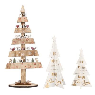 China China Custom Christmas Ornaments Party Festival Decoration Wooden Christmas Tree for sale