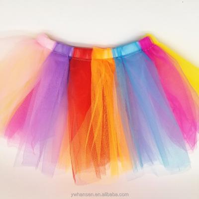 China HS-promotional wholesale party breathable accept OEM ODM kids ballet dance girls colorful tutu skirt dress for sale