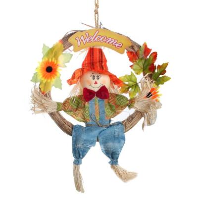 China Eco-friendly Wholesale Halloween Bar Door Hanging Garland Scarecrow Decorations for sale