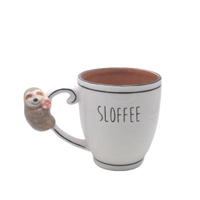 China Viable Sublimation Promotional Coffee Ceramic Animal 3D Mug Printed Mugs With Handmade Logo Tea Holder Ceramic Relief for sale