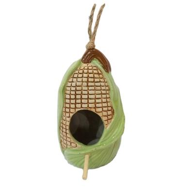 China Porcelain Bird House Love Bird Feeder House Ceramic Portable Bird Nest Easy Clean Hanging Glazed Modern Flower For Small Pet Bird Home Outdoor for sale