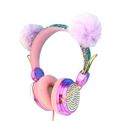 China Custom BT Sound Perfect Head-mounted Wireless Headphones With Wheat Unicorn Cartoon Gaming Headset And Earphones For Kids for sale