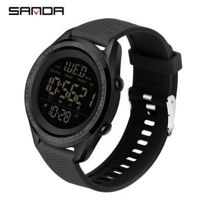 China Alarm Sanda 6013 Big Screen Sports Dual Display Wrist Fitness Luxury Men Watch Other Quartz Digital Watches for sale