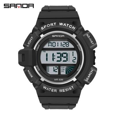 China Sanda 2106 Waterproof Army Clock Sports Reloj Adolescente Hombre Men's Electronic Digital Watch Water Resistant for sale