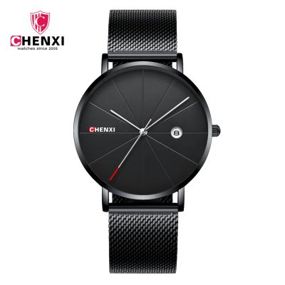 China CHENXI 921 Automatic Date Men's Fashion&Casual Watch Japan Quartz Style Simple Stainless Steel Band Watch for sale