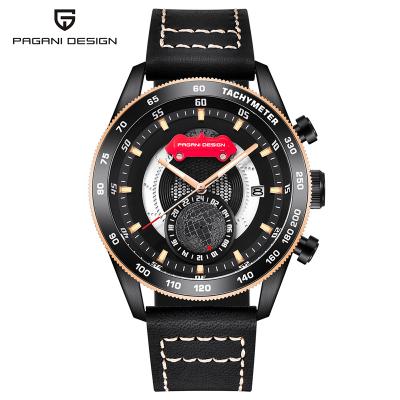 China Auto date PAGANI DESIGN 2767 men's top luxury brand new fashion quartz waterproof leather watch for sale