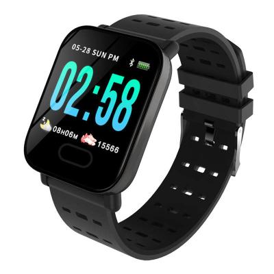 China Automatic Date Heart Rate Monitor Blood Pressure Waterproof Smartwatch A6 Bracelet for sale