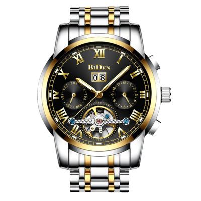 China BIDEN 0190 Date Men's Business Casual Stainless Steel Automatic Watches Class Automatic Mechanical Luminous Wrist Watch for sale