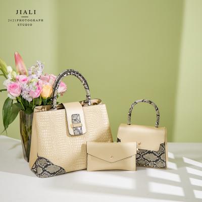 China Fashion Trend High Quality Lady Shoulder Bag 3 in 1 Set Genuine Leather Combo Custom Purses and Handbags Handbag Bags for Women Luxury for sale