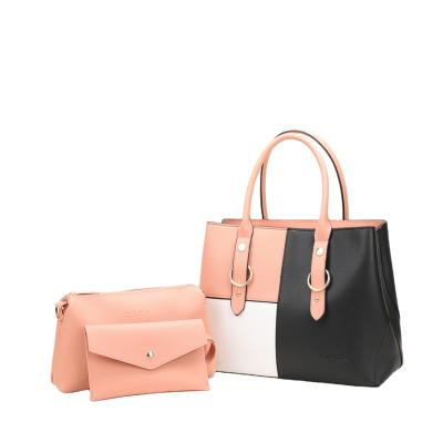 China Fashion LR2380 China new fashionable wholesale 3 in 1 handbag set for ladies premium pu leather bag for sale