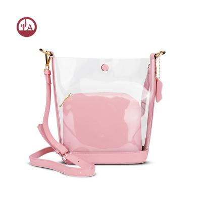 China C0012019 fashion handbag clutch handbags transparent custom shoulder cross mini - body jelly bag plastic clear PVC fashion handbags for OE for sale