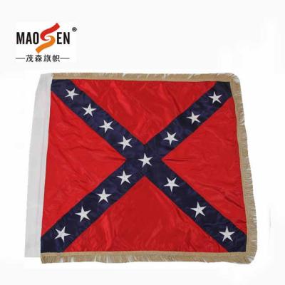 China USA Cotton Satin Embroidery Hanging Flag for sale