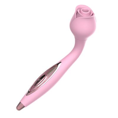 China 12 Frequency Rose Vibrator Toy Silicone Vibrators For Women Wand Rose Sucking Vibrator Clitoris Stimulator Nipple Sucker Sex Toys Shop for sale