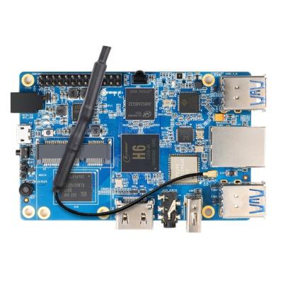 China Hot Selling Orange Pi 3 H6 2GB Development Board Flash LPDDR3+ 8GB EMMC Gigabyte Ethernet Port Port Layout Board for sale