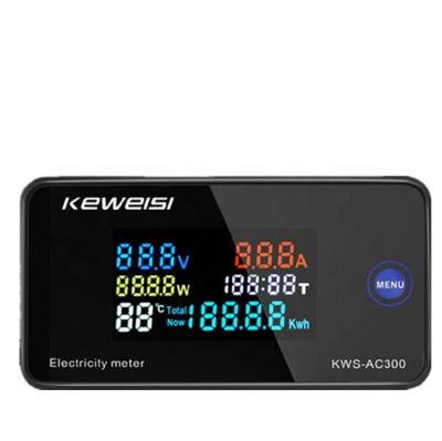 China KWS-AC300 Voltmeter Ammeter KWS Power Energy Meter AC 50-300V LED AC Wattmeter Electricity Meter With Reset Function 0-100A KWS-AC300 for sale