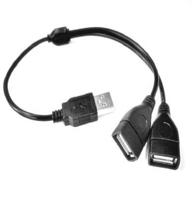 China Original Camera USB 2.0 Cable Male To Double Dual USB Female Extension Cable for sale