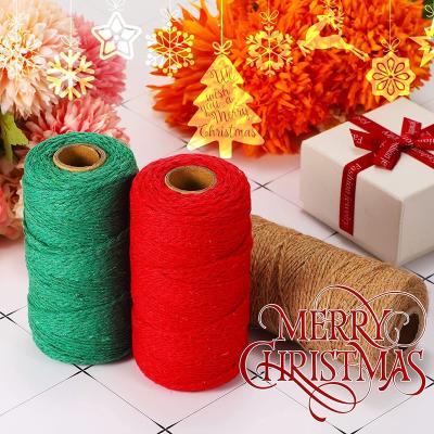 China Hanging Art Christmas 2 Strand Hemp Rope 1.5mm Color Decor Ribbon for sale