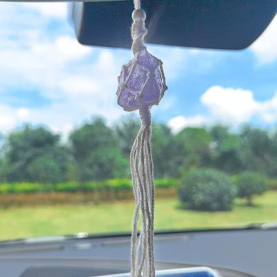 China Boho As Shown or Custom Free Shipping Other Car Hanging Ornament with Natural Rock Crystal for sale