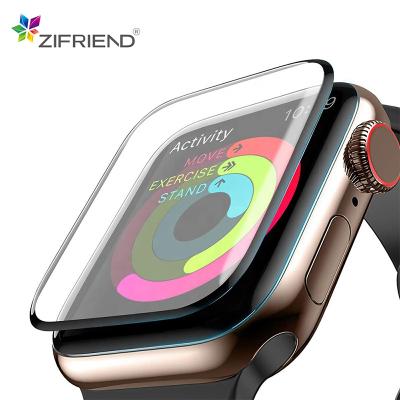 China Hot Sale 3D Waterproof Shockproof Anti Oil Silk Printing Hybrid Glass Screen Protector For Apple Watch Screen Protector for sale