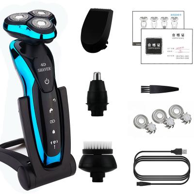 China Triple Blade 4-in-1 Multifunction Electric Shaver, Rechargeable Men's Shaver, Full Body Wash and USB Charging for sale