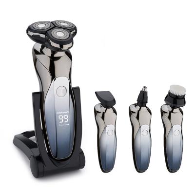 China Multifunctional Triple Blade Digital Electric Shaver LCD Display Professional High Power Low Noise Electric Shaver Set for sale