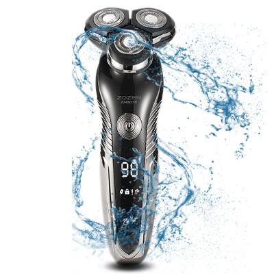 China Triple Blade Digital Electric Shaver Razor LCD Display Shavers Dry Electric Wet Shaving Waterproof Razor for sale