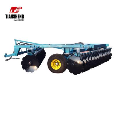 China Cultivates heavy duty TIANSHENG agricultural machine disc harrow drag type compensation leveling disc harrow for sale