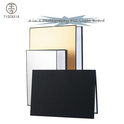 China 3 in 1 A3 A4 thickened paperboard photographic reflector light hook foldable standing photo props for sale