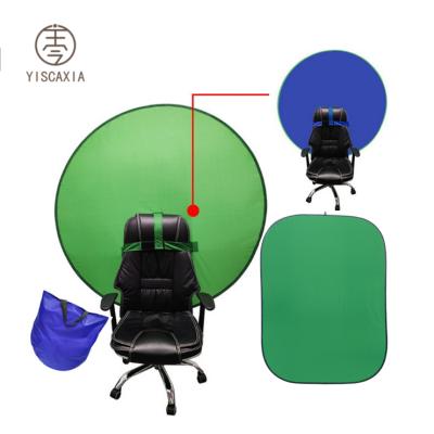 China Can be put on a chair foldable green screen inputting backdrop panel reflector gaming chair double-sided single-sided round straps customable for sale