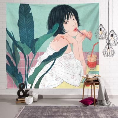 China Northern Europe Yiscaxia 2021 Most Popular Net Red Background Living Room Layout Tapestry Decoration Bedroom Hanging Cloth for sale