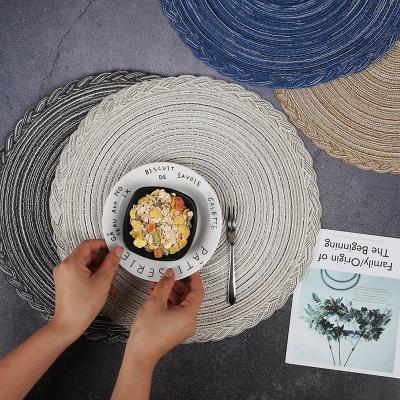 China Nordic Canvas Painting Mat Round Mat Food Photography Literature and Yiscaxia Cotton Yarn Art Props Shooting Background for sale