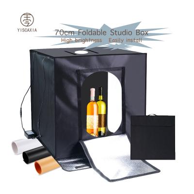 China Yiscaxia 70cm Flexible Foldable Dimmable Photo Studio Box Portable Photography Softbox Led Light Tent for sale