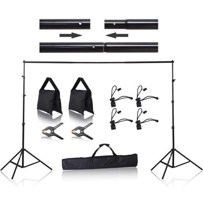 China Yiscaxia Portable Flexible Adjustable 8.5 x 10 ft Photo Backdrop Photography Muslin Background Support System Stand for Photo Video Studio for sale