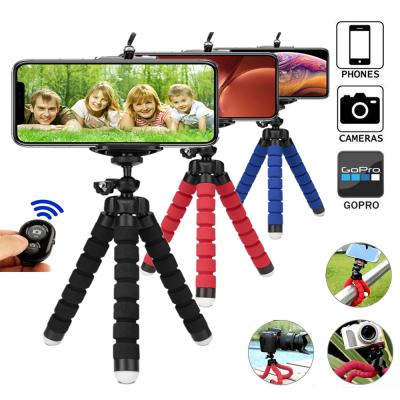 China iPhone/Android/Portable and Flexible Camera Tripod with Wireless Remote and Universal Clip for iPhone/Camera Mobile Phone Sponge Android Tripod for sale