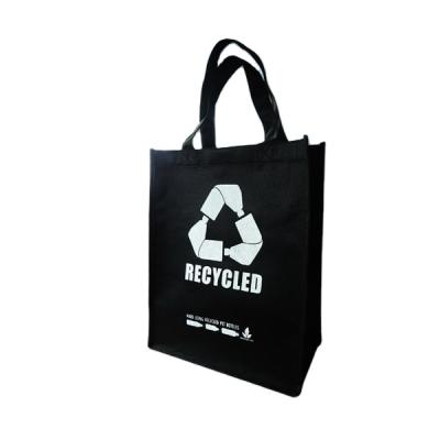 China Recycled PET Bottles RPET Produce Eco Friendly Reusable Shopping Bag PET Tote Bags Recycled rPET Nonwoven Shopping Bags for sale