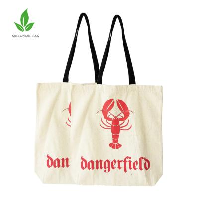 China High Quality Reusable Custom Printed To Recycle Simple Organic Canvas Bag Cotton Canvas Packaging for sale