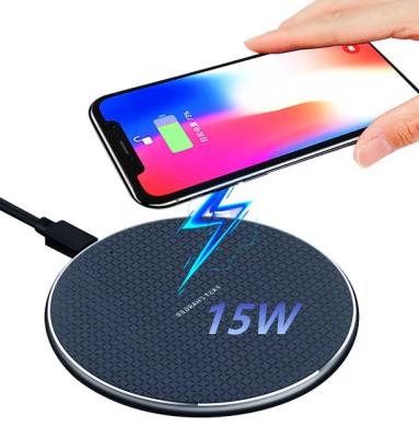 China Universal Cell Phone Mobile Phone Radio Charging 15W 10W Fast Wireless Charger Pad Adapter For Iphone for sale