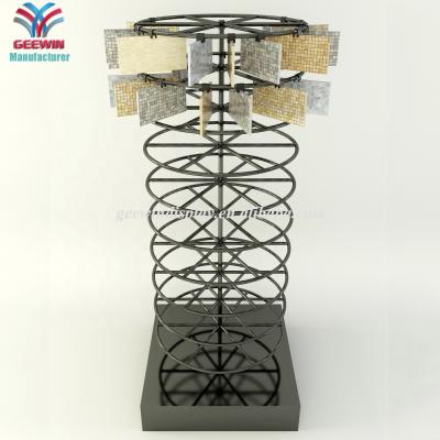 China Mild Steel Metal Display Rack Crystal Quartz Stone Sample Master Ceramic Tile Suppliers for sale