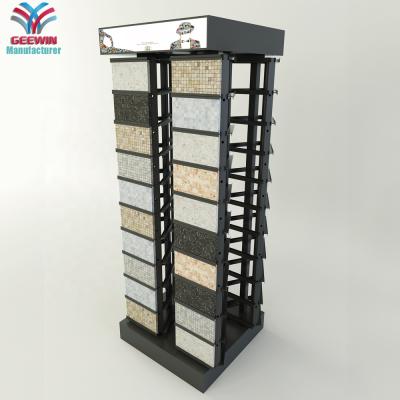 China Showroom Marble Granite Black Quartz Crystal Showroom Tile Showroom Marble Display Racks for sale