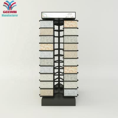 China Modern Brand Store Factory Quality Iron Spinner Granite Tile Display Stands for sale