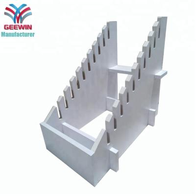 China Durable Factory Wholesale Wood Slotted Floor Tiles Display Rack for sale