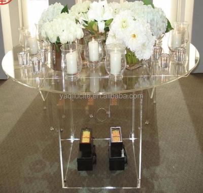 China 100% Acrylic/PMMA/Plexiglass/Perspex Stable Table for Wedding for sale