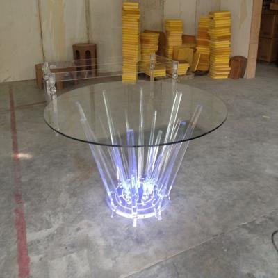 China Popular hotel chair transparent acrylic coffee table for living room for sale