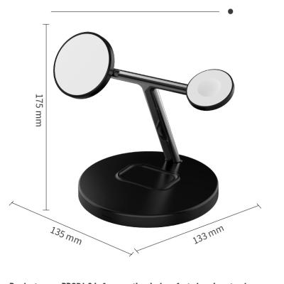 China PD-W11 PRODA/AZEADA 3 IN 1 Magnetic Wireless Charger PD-W8 3A QI Radio Fast Charging 15W For iPhone iWatch Airpods for sale